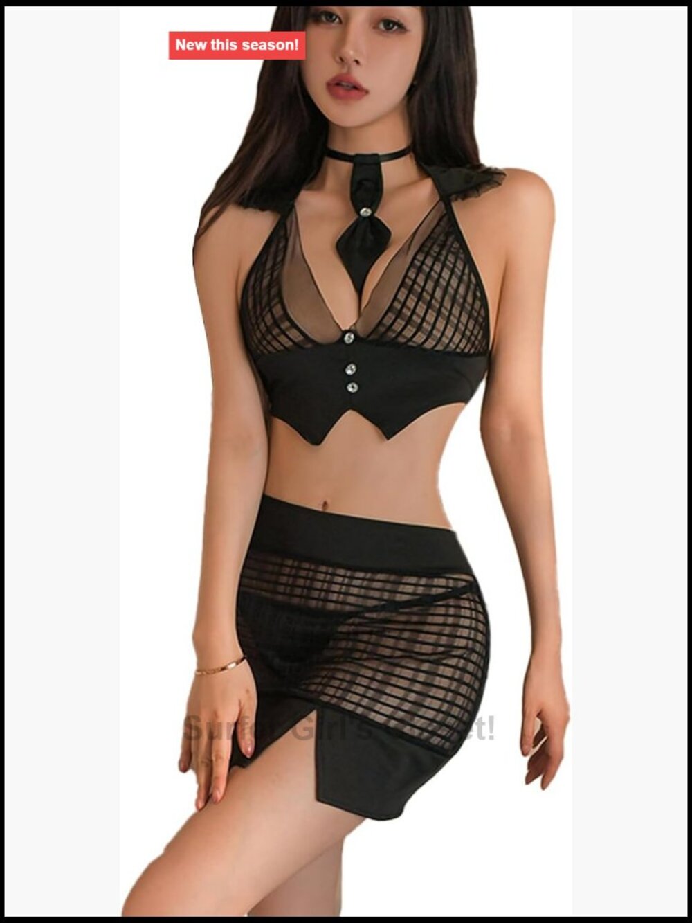 Sexy Office Secretary Costume Lingerie Cosplay Role Play Set